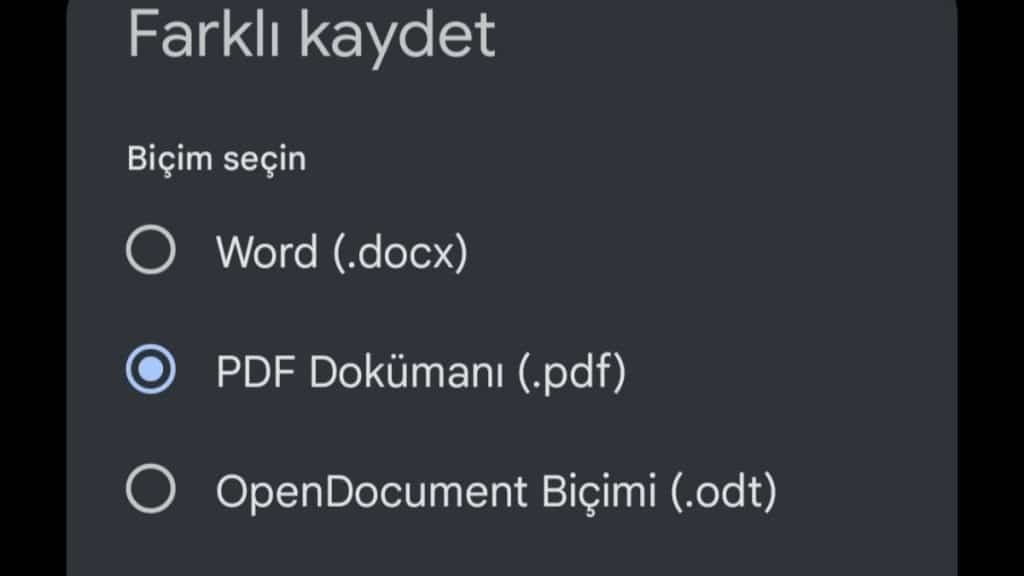 PDF Dokümanı Olarak Kaydetmek