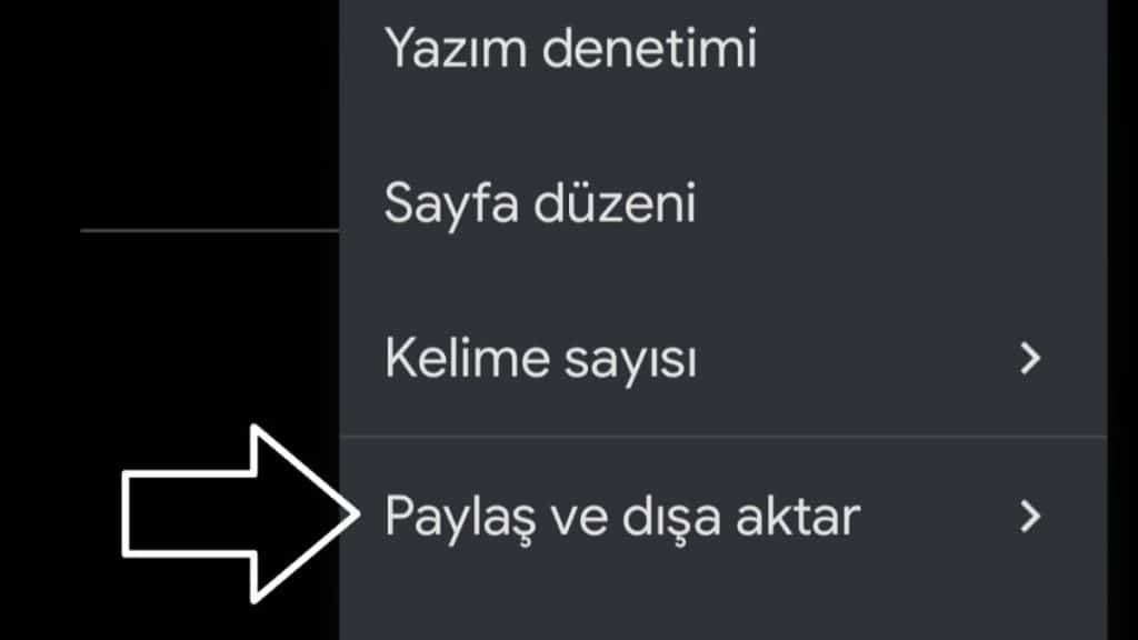 Paylaş ve Dışa Aktar