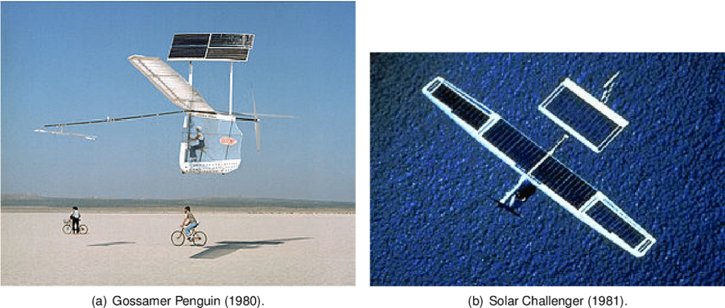 Gossamer Penguin ve Solar Challenger uçakları