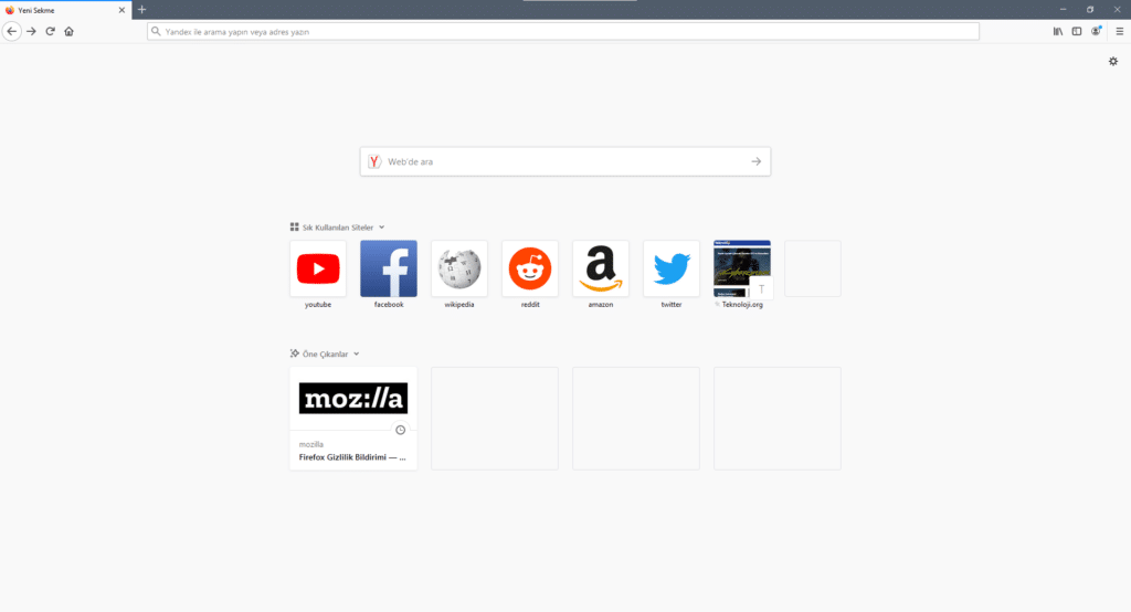 Firefox internet tarayıcı