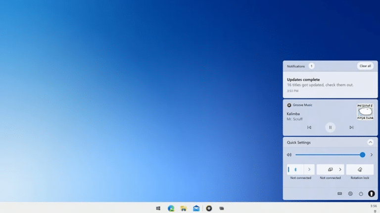 Windows 10X Ana Ekran Örneği